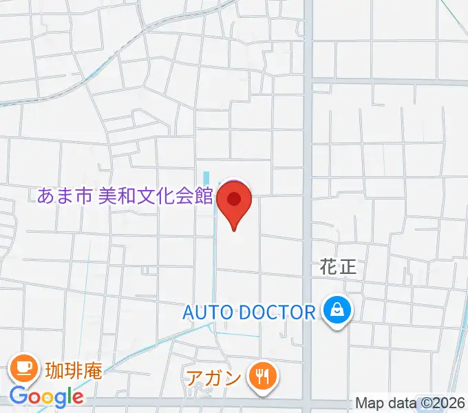 あま市美和文化会館の地図