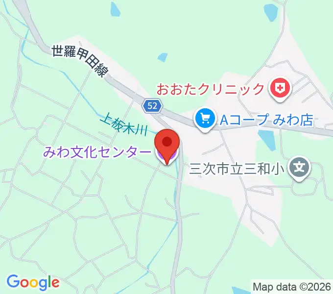 みわ文化センターの地図