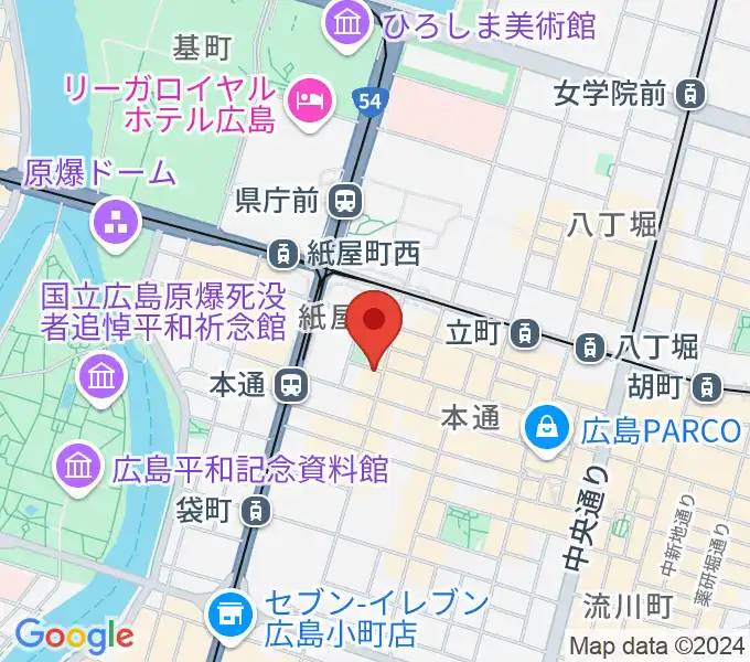 浜松ピアノ社の地図