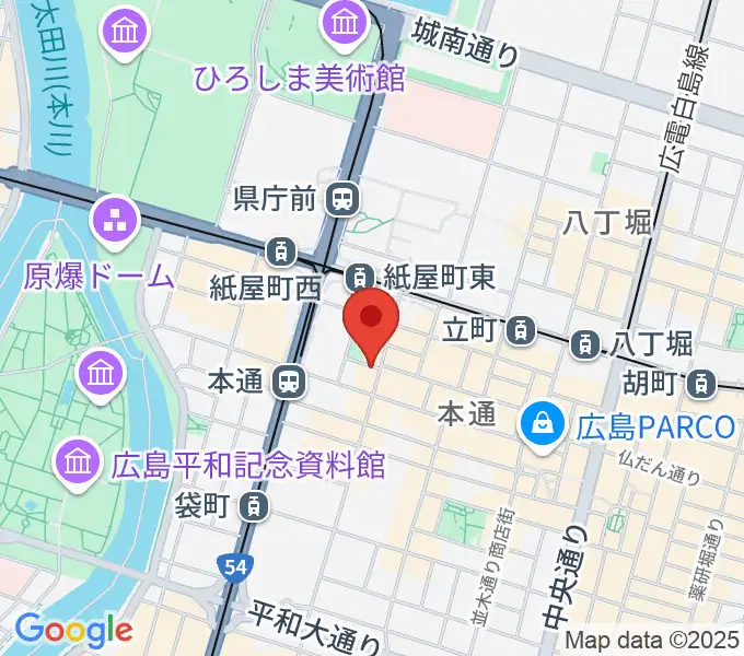 浜松ピアノ社の地図
