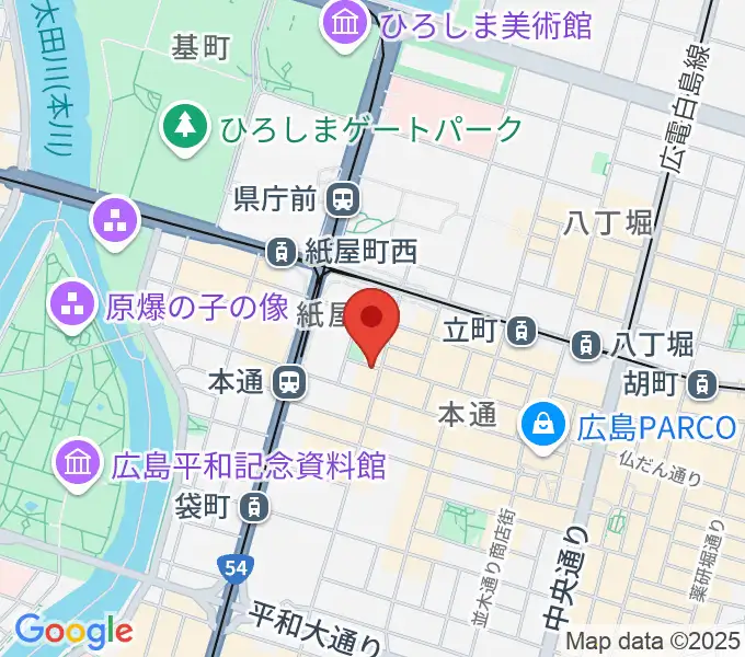 浜松ピアノ社の地図