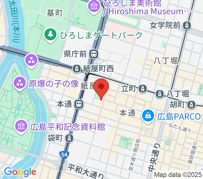 浜松ピアノ社の地図
