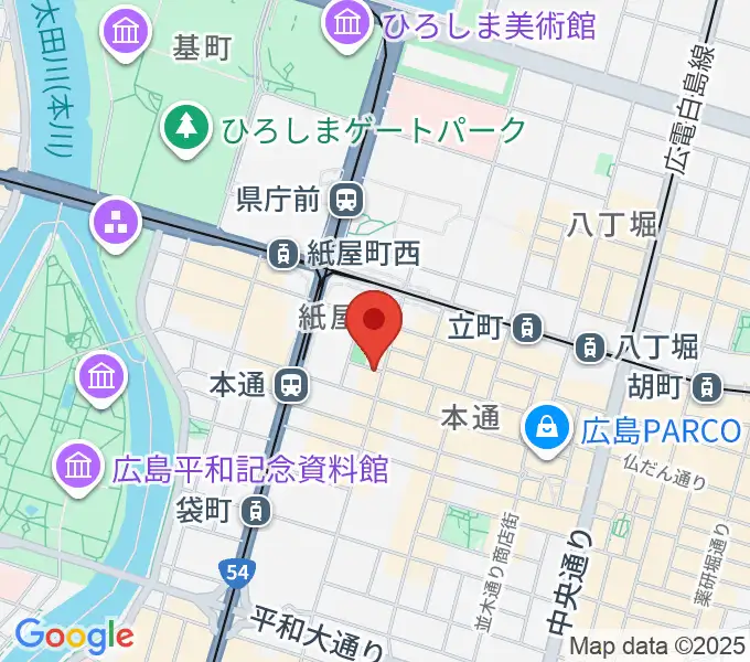 浜松ピアノ社の地図
