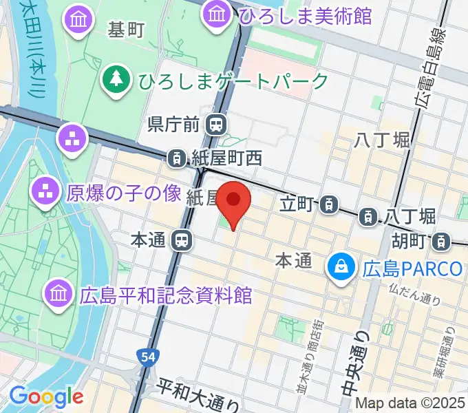 浜松ピアノ社の地図