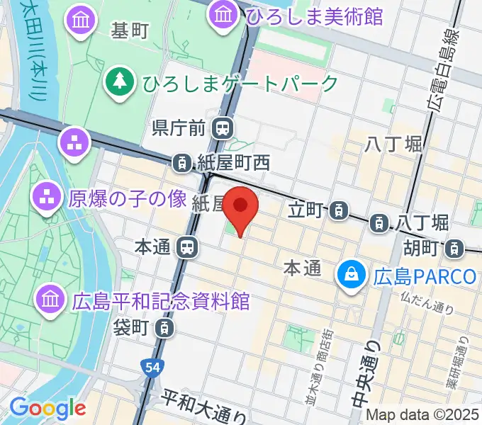 浜松ピアノ社の地図