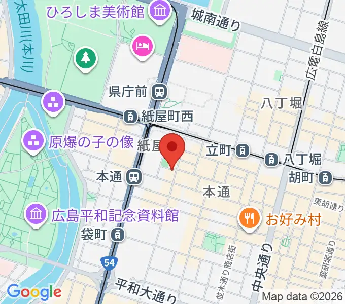浜松ピアノ社の地図