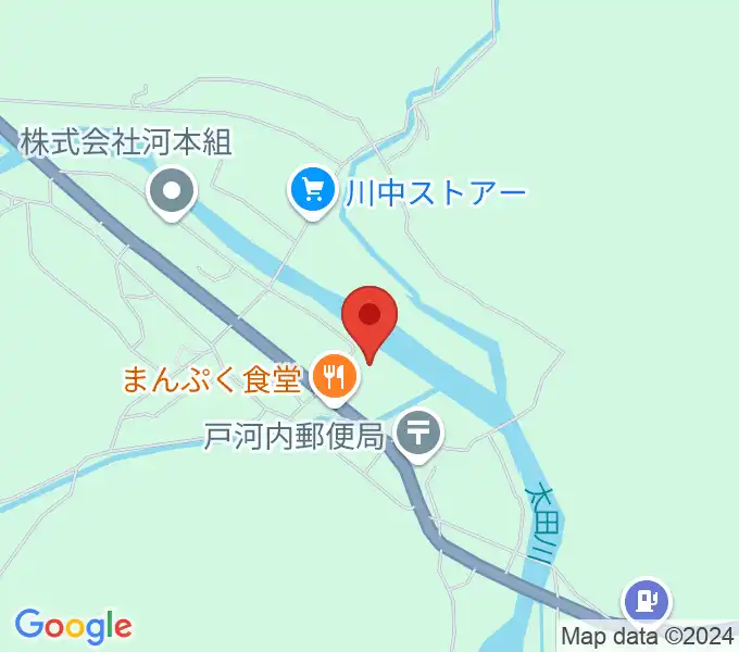 戸河内ふれあいセンターの地図