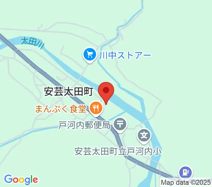 戸河内ふれあいセンターの地図