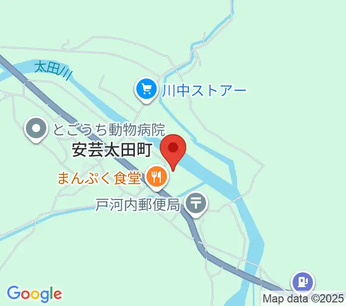 戸河内ふれあいセンターの地図