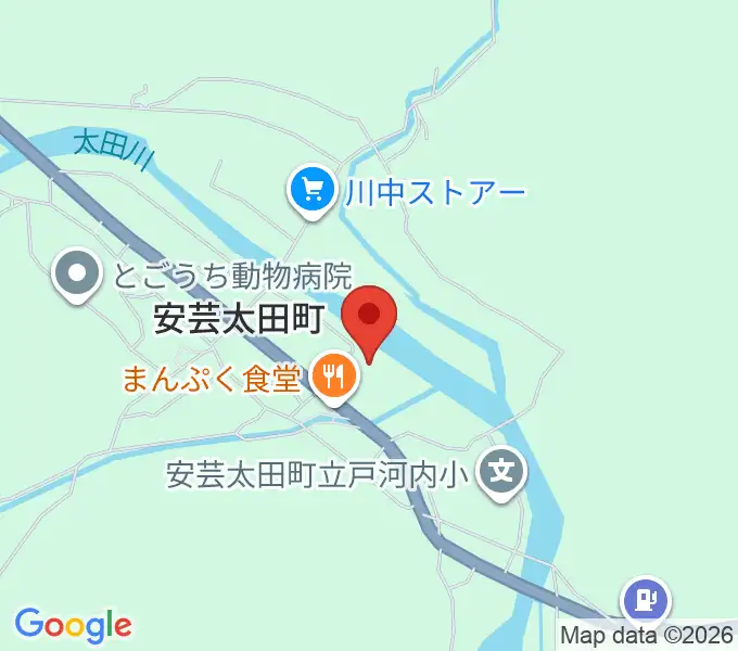 戸河内ふれあいセンターの地図