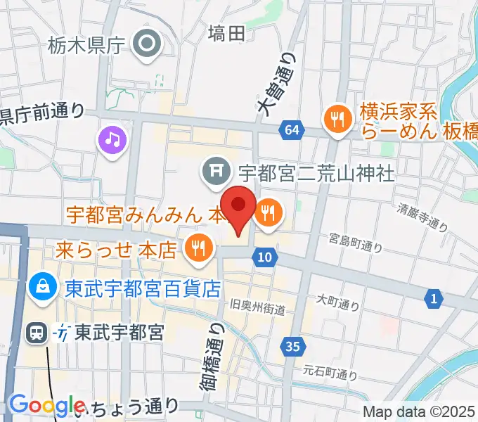 NHK文化センター宇都宮教室の地図