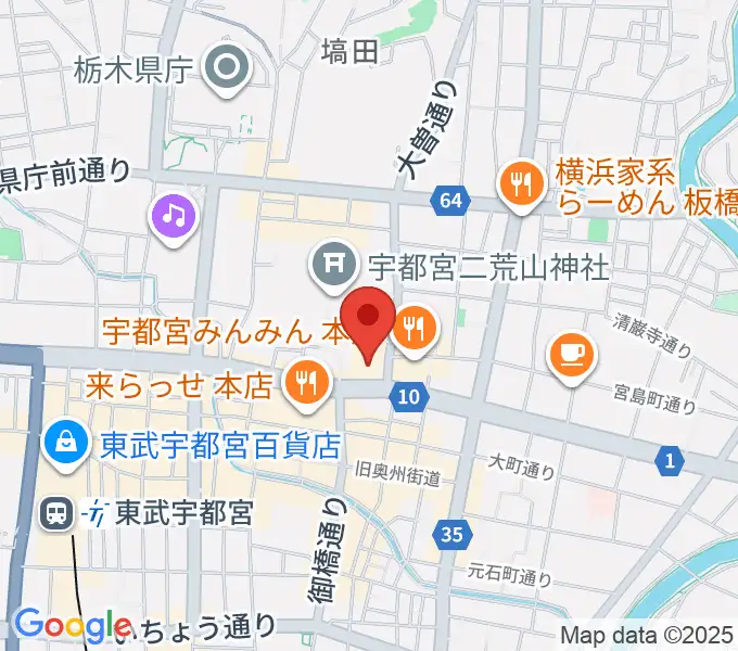 NHK文化センター宇都宮教室の地図