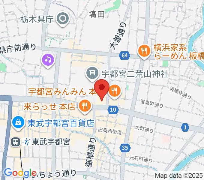 NHK文化センター宇都宮教室の地図