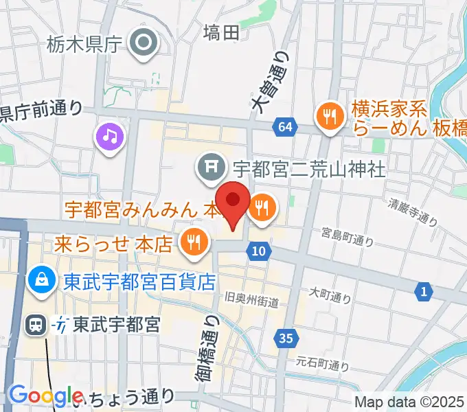 NHK文化センター宇都宮教室の地図