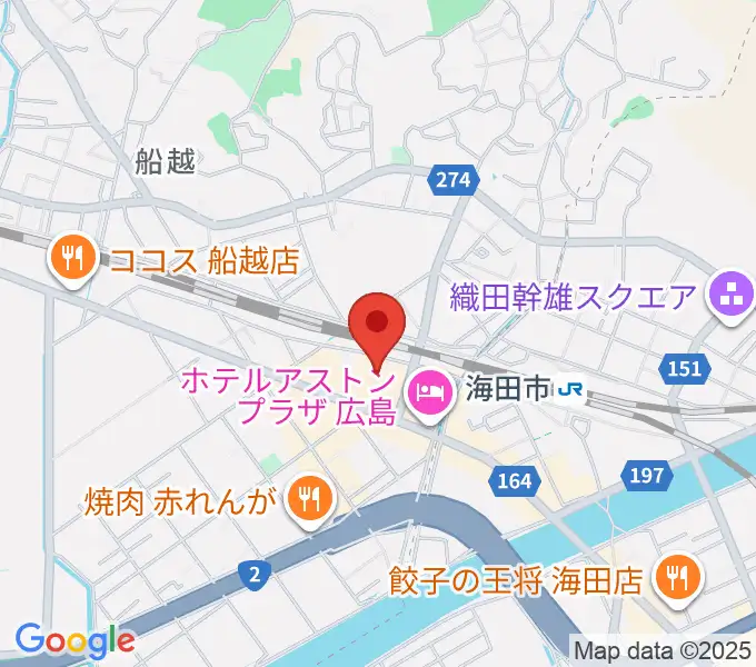 安芸区民文化センターの地図