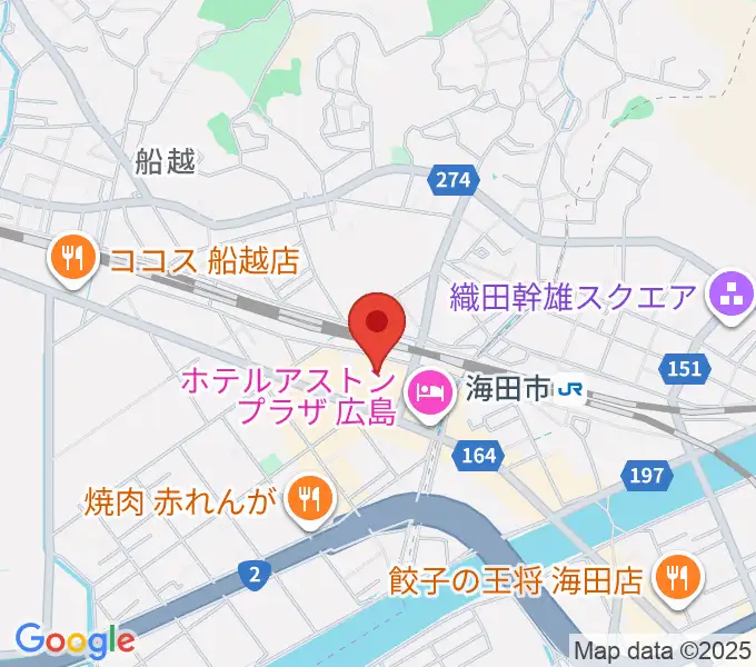 安芸区民文化センターの地図
