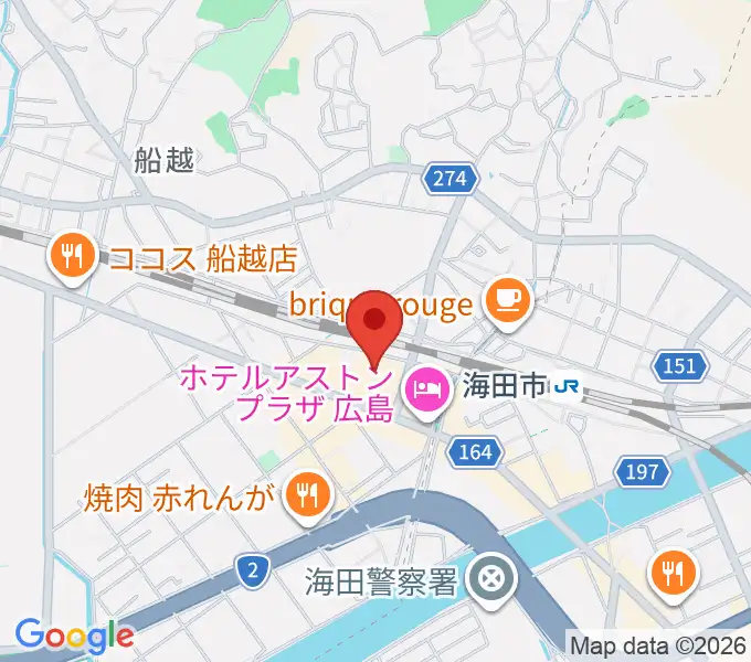 安芸区民文化センターの地図