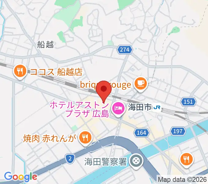 安芸区民文化センターの地図