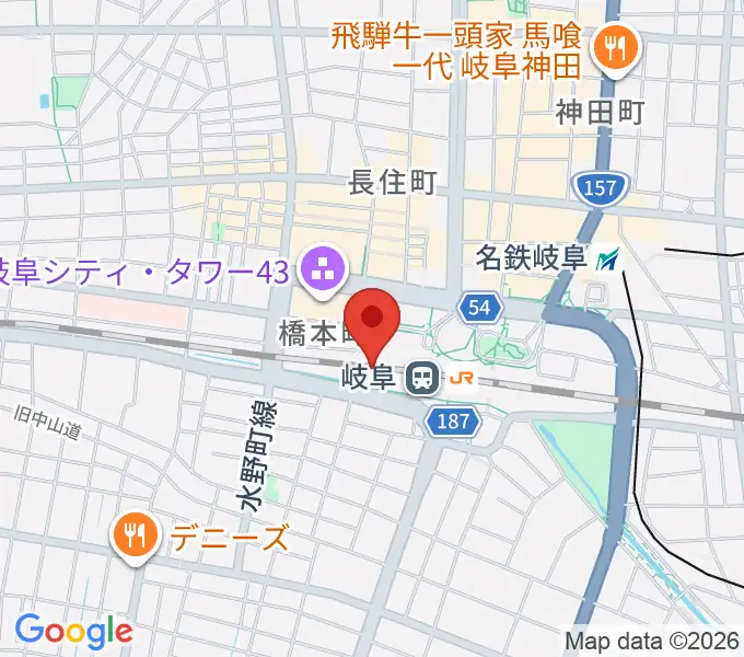 NHK文化センター 岐阜教室の地図