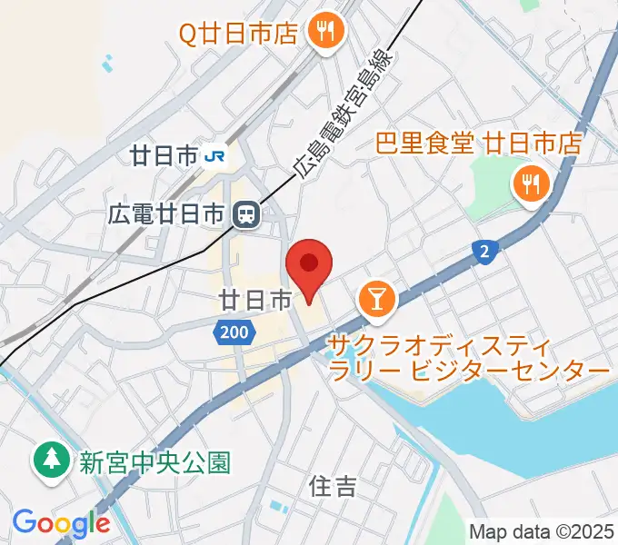 廿日市市中央市民センターの地図