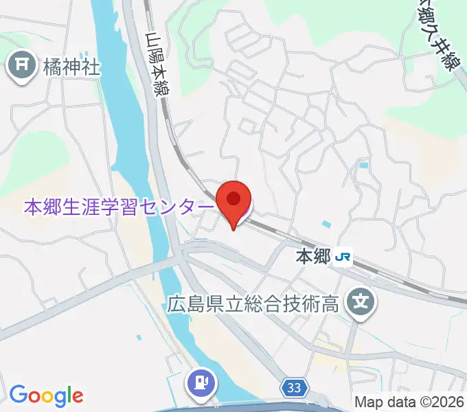 本郷生涯学習センター にいたかホールの地図