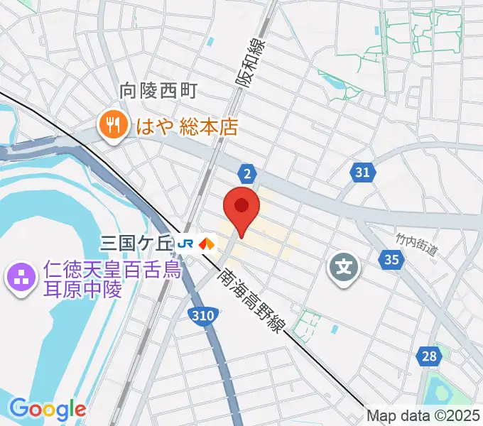 三国ヶ丘FUZZの地図