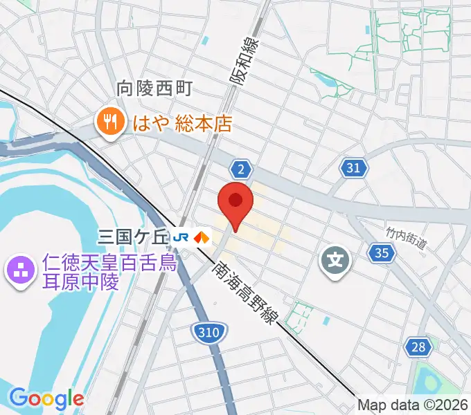 三国ヶ丘FUZZの地図