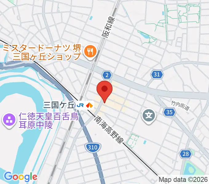 三国ヶ丘FUZZの地図