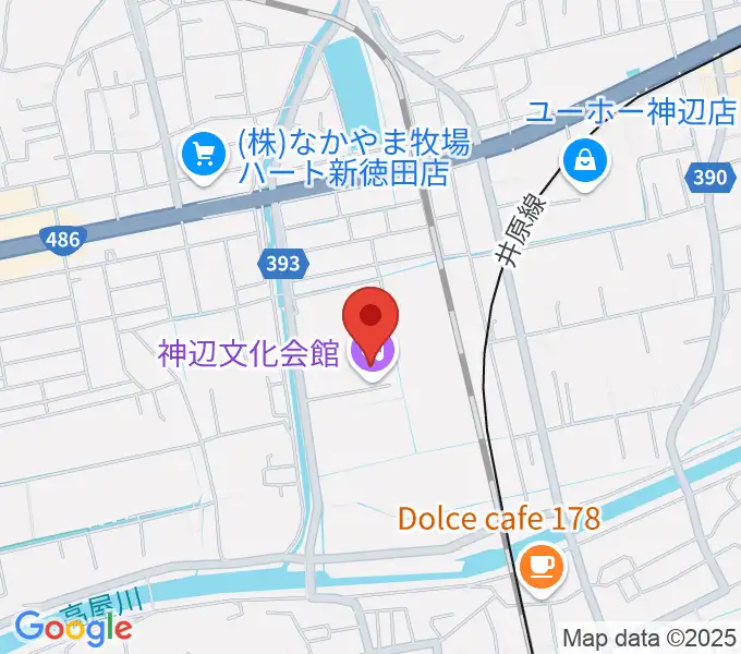福山市神辺文化会館の地図