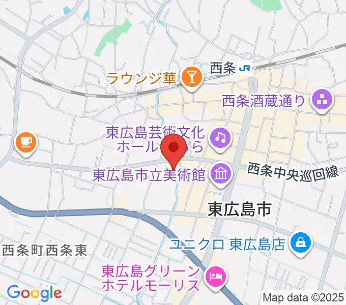 東広島市市民文化センターの地図