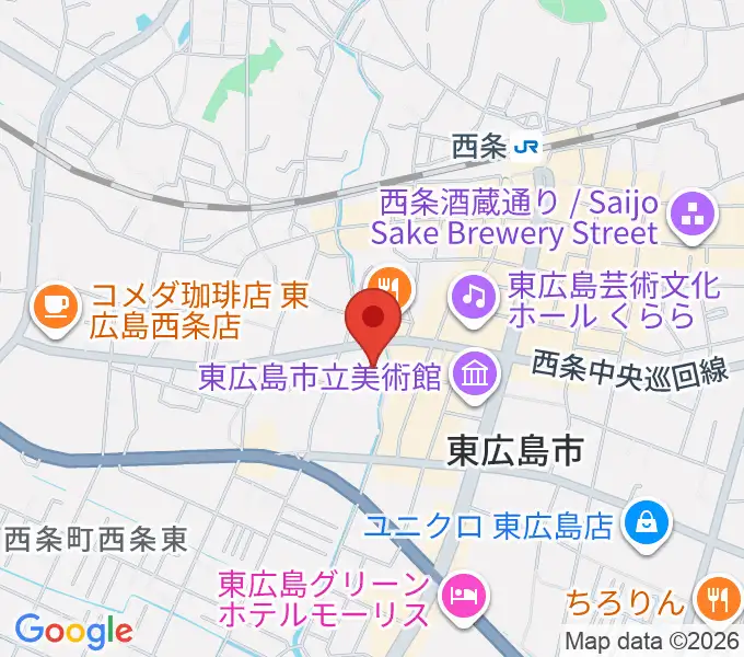 東広島市市民文化センターの地図