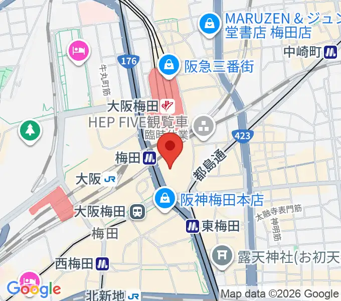 NHK文化センター 梅田教室の地図