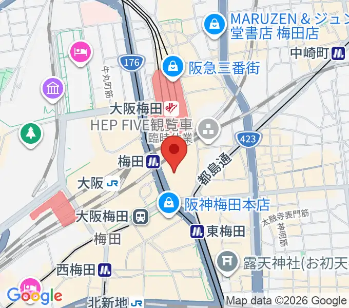 NHK文化センター 梅田教室の地図