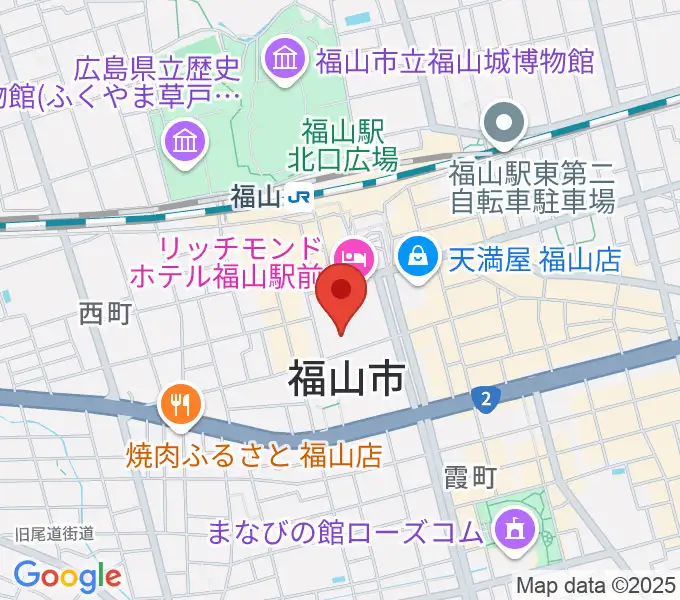 広島県民文化センターふくやまの地図