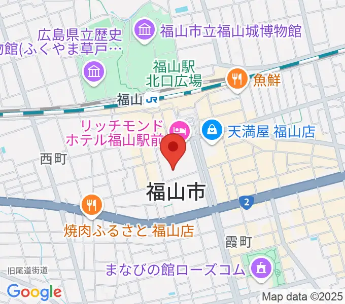 広島県民文化センターふくやまの地図