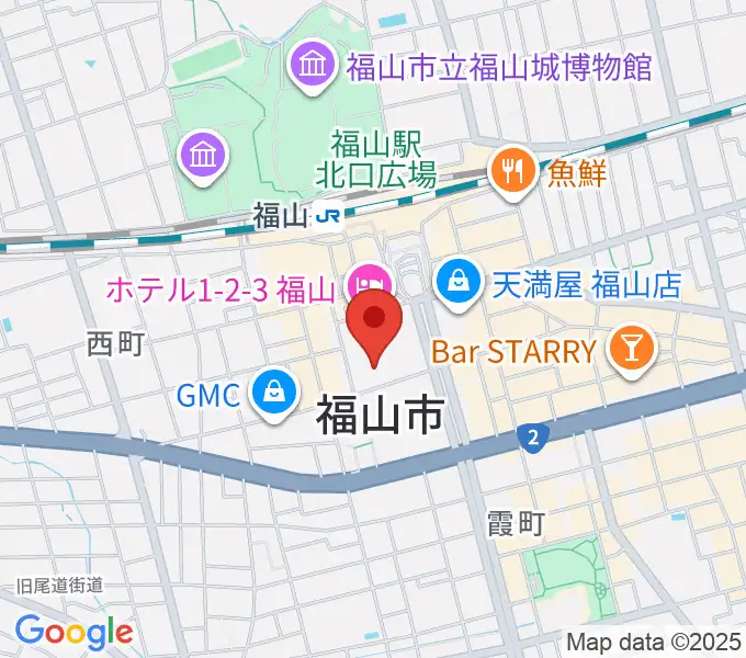 広島県民文化センターふくやまの地図