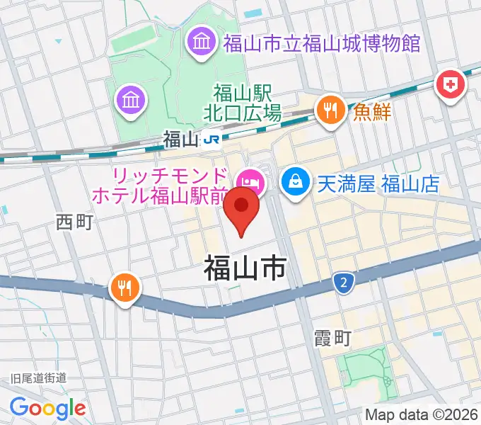 広島県民文化センターふくやまの地図