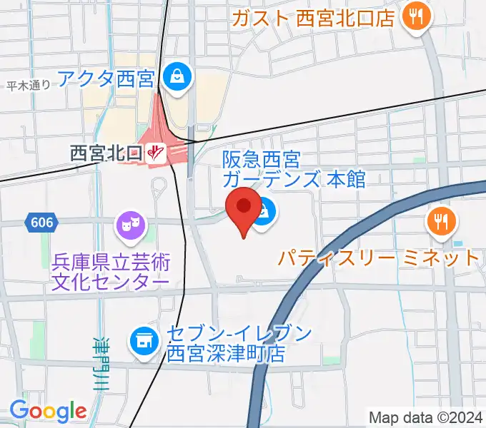 NHK文化センター西宮ガーデンズ教室の地図