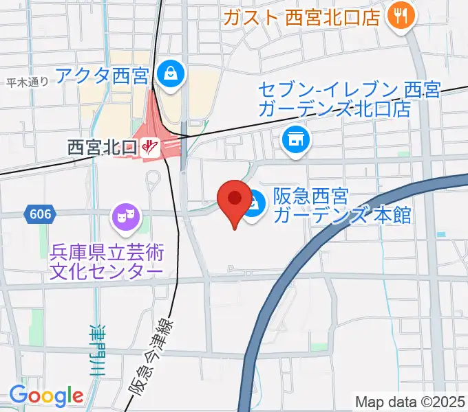 NHK文化センター西宮ガーデンズ教室の地図