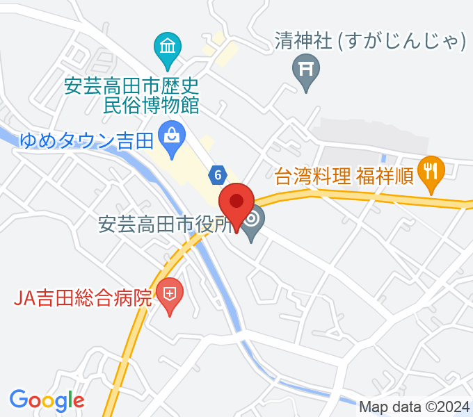 安芸高田市民文化センター クリスタルアージョの場所