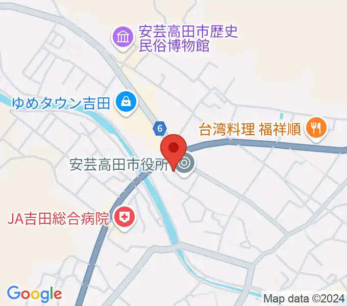 安芸高田市民文化センター クリスタルアージョの地図