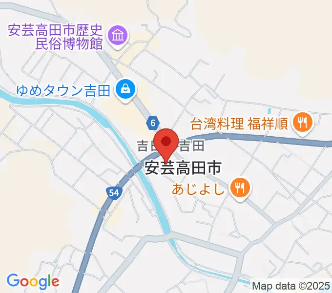 安芸高田市民文化センター クリスタルアージョの地図