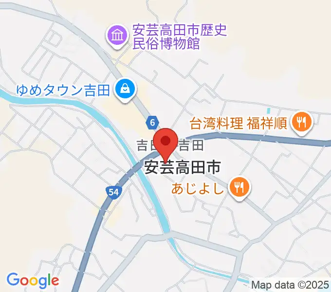 安芸高田市民文化センター クリスタルアージョの地図
