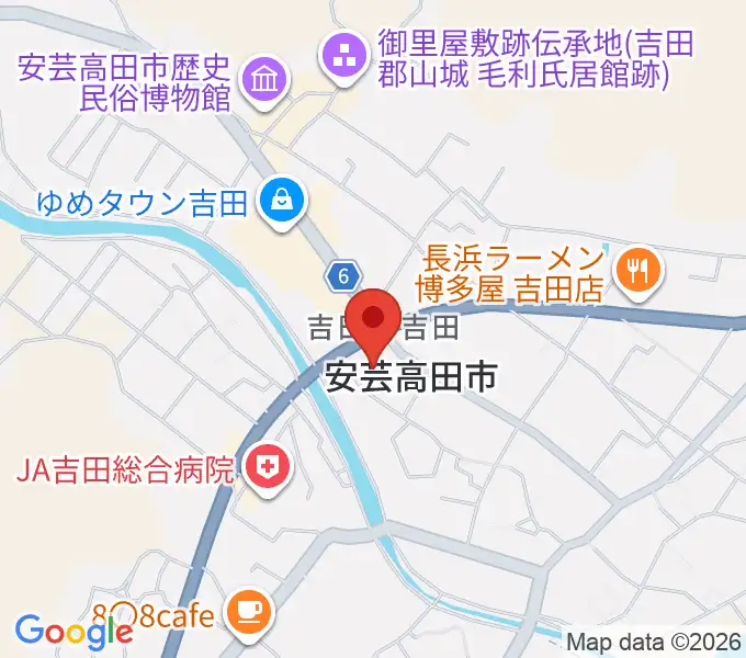 安芸高田市民文化センター クリスタルアージョの地図