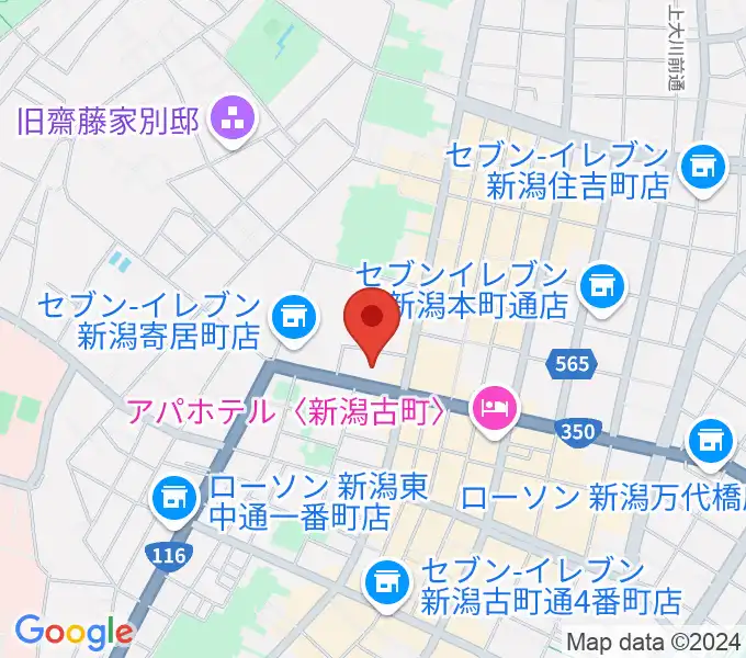 新潟市民プラザの地図