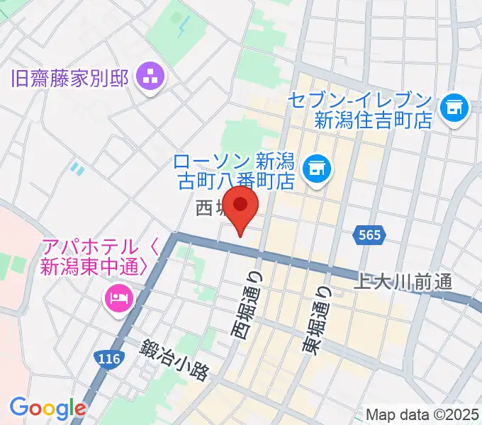 新潟市民プラザの地図