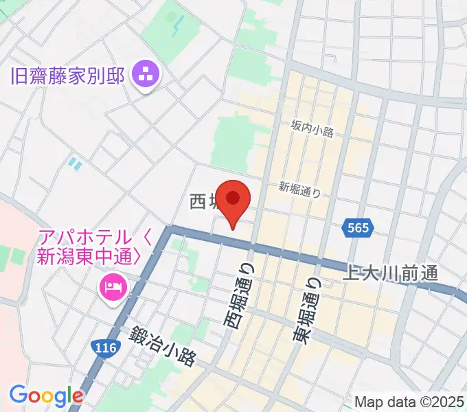 新潟市民プラザの地図