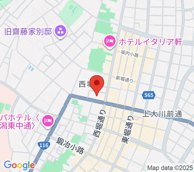 新潟市民プラザの地図