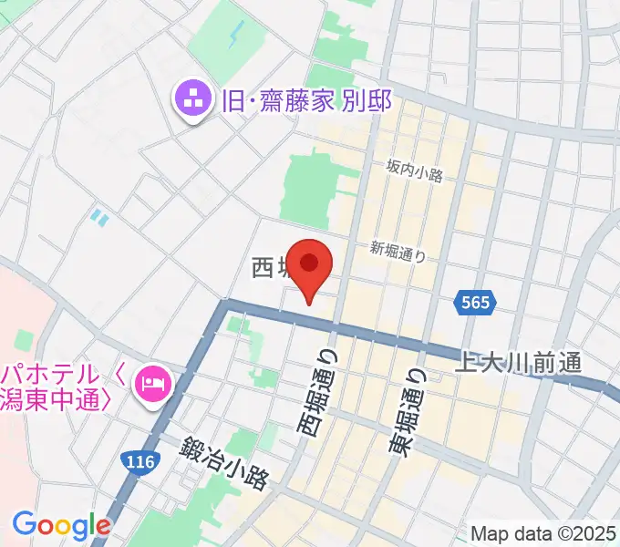 新潟市民プラザの地図