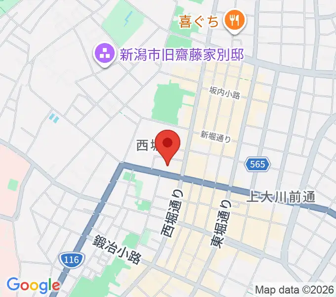 新潟市民プラザの地図